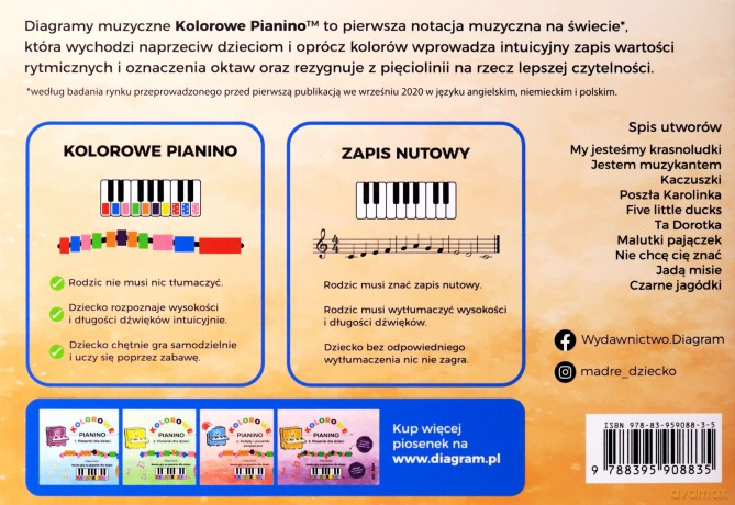 Kolorowe Pianino 3. Piosenki dla dzieci - Maja Dusik [KSIĄŻKA]