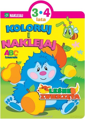 Koloruj i naklejaj. Leśne zwierzęta - Karolina Wingert [KSIĄŻKA]