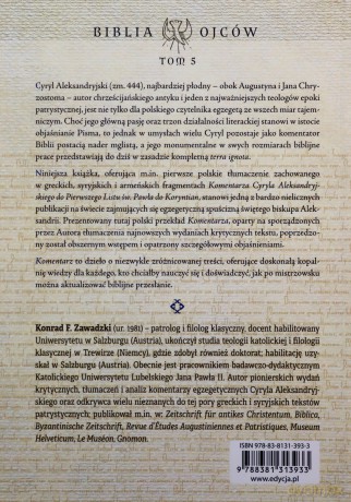 Komentarz do Pierwszego Listu św. Pawła - Cyryl Aleksandryjski [KSIĄŻKA]