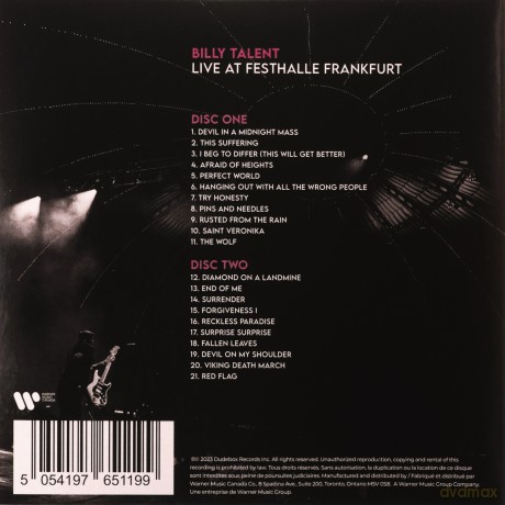Billy Talent: Live At Festhalle Frankfurt [2CD]