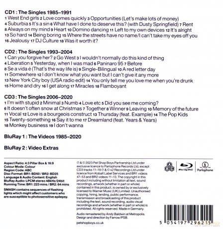 Pet Shop Boys: Smash - The Singles 1985-2020 (Limited) [Blu-Ray]+[4CD]
