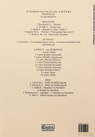 Łatwe Piosenki biesiadne na akordeon - Piotr Śmiejczak [KSIĄŻKA]