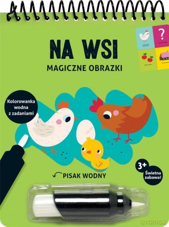 Magiczne obrazki. Na wsi. Kolorowanka wodna - Deborah van de Leijgraaf [KSIĄŻKA]