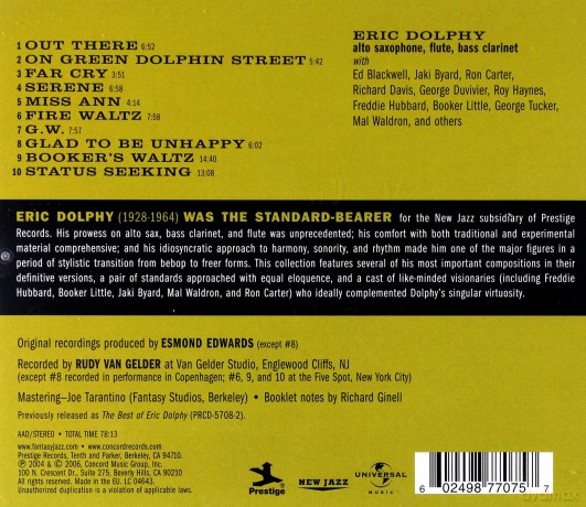 Eric Dolphy: Prestige Profiles Vol.5 [CD]