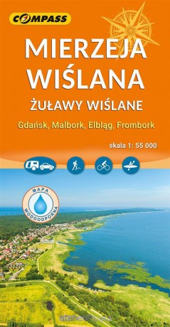 Mapa - Mierzeja Wiślana 1:55 000