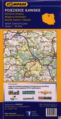 Mapa - Pojezierze Iławskie 1:50 000