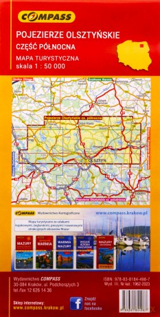 Mapa - Pojezierze Olsztyńskie 1:50 000
