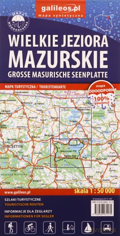 Mapa - Wielkie Jeziora Mazurskie 1:50 000