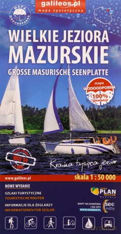 Mapa - Wielkie Jeziora Mazurskie 1:50 000