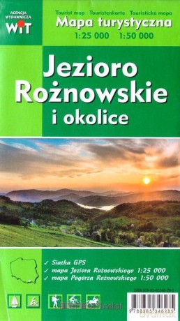 Mapa turystyczna - Jezioro Rożnowskie i okolice 1:25 000