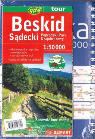 Mapa turystyczna - Beskid Sądecki 1:250 000 + atlas sam PL [KSIĄŻKA]