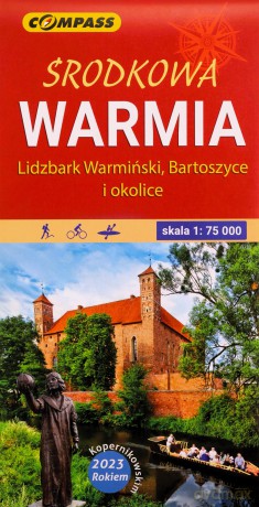 Mapa turystyczna - Środkowa Warmia 1:75 000
