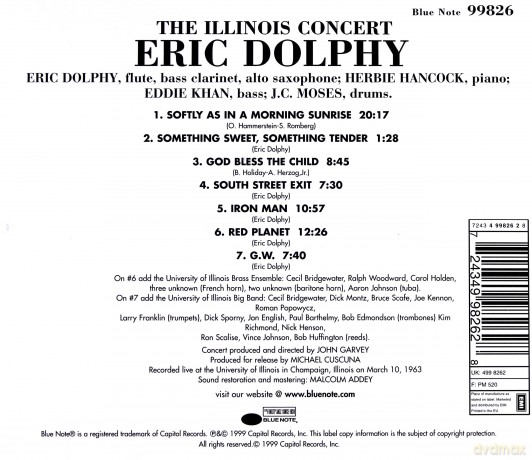 Eric Dolphy: The Illinois Concert [CD]