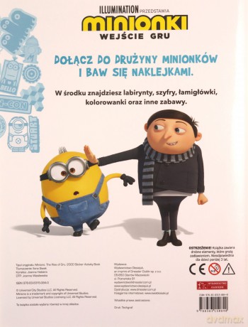 Minionki. Wejście Gru. Zabawy z naklejkami [KSIĄŻKA]