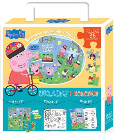 Peppa Pig. Układaj i koloruj [KSIĄŻKA]