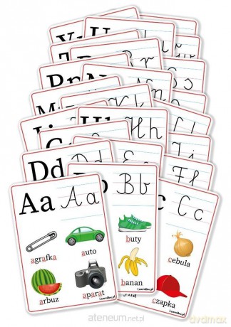 Plansze edukacyjne A4 - Alfabet 23 karty [KSIĄŻKA]
