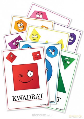 Plansze edukacyjne A4 - Figury geometryczne 8 kart [KSIĄŻKA]