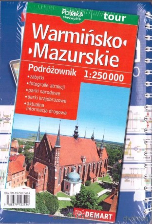 Podróżownik Warmińsko-Mazurskie 1:250 000 + atlas samochodowy PL [KSIĄŻKA]