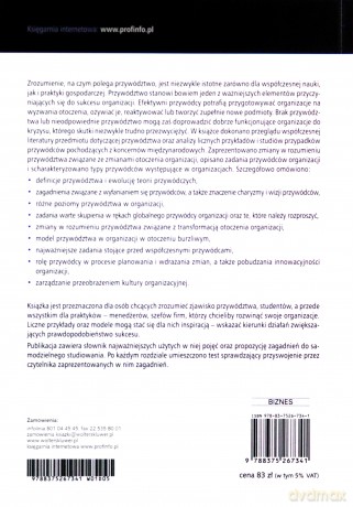 Przywództwo w organizacjach - Rafał Mrówka [KSIĄŻKA]
