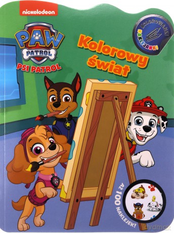 Psi Patrol. Kolorowanki Naklejanki Kolorowy świat [KSIĄŻKA]