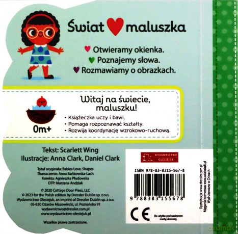 Świat maluszka. Kształty. Książeczka z okienkami - Scarlett Wing, Daniel Clark, Anna Clark [KSIĄŻKA]