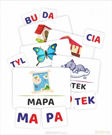 Układanka sylabowa. Wyrazy dwusylabowe 126 kart [KSIĄŻKA]