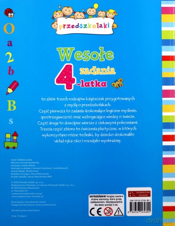 Wesołe zadania 4-latka - Elżbieta Lekan, Joanna Myjak [KSIĄŻKA]
