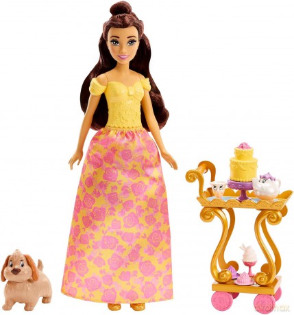 Lalka Disney Princess Bella i wózek z podwieczorkiem