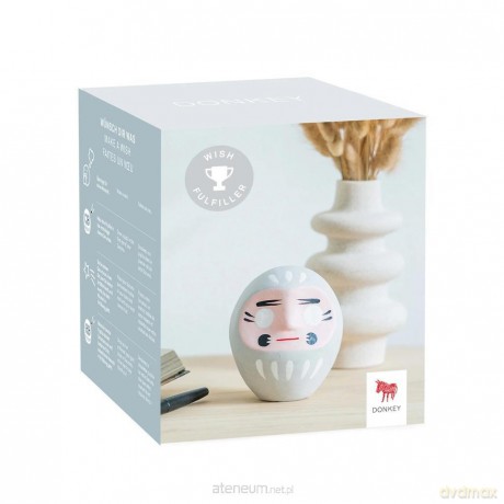 Amulet Daruma szary