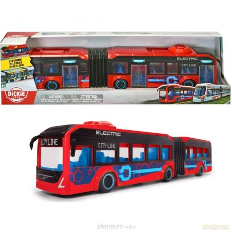 Autobus przegubowy czerwony Volvo 40 cm