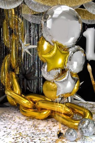 Balon foliowy okrągły Pastylka 45 cm srebrny
