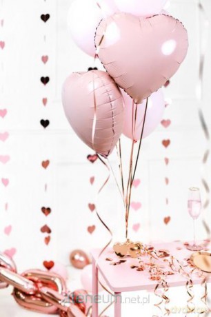 Balon foliowy serce jasny różowy 45 cm