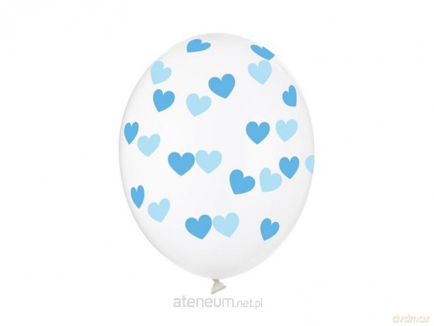 Balony Serduszka Crystal Clear 30 cm 6 szt