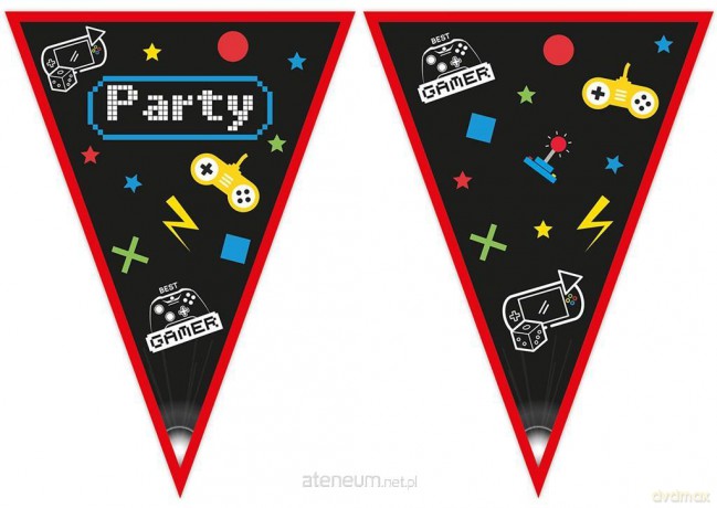 Banner Gaming Party flagi 230 cm