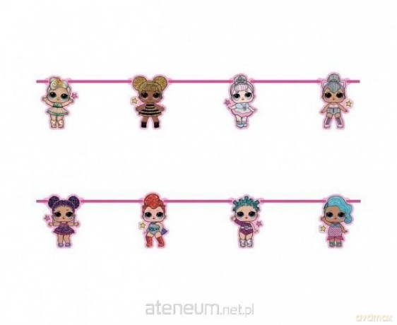 Banner papierowy LOL Glitterati figurki