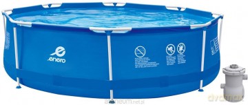 Basen stelażowy owalny z pompą filtrującą 300x76 cm [SPORT]