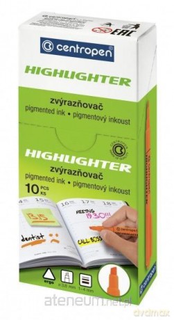 Cienki zakreślacz Highlighter pomarańcz (10 szt)
