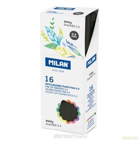 Cienkopis Sway Fineliner czarny (16 szt) MILAN