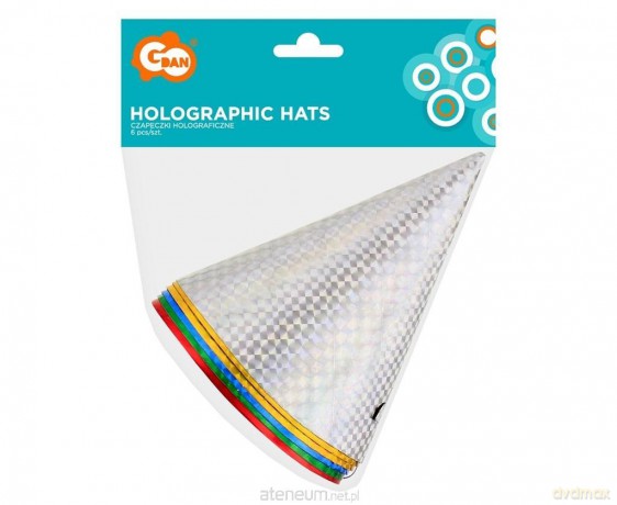 Czapeczki papierowe Holograficzne 6 szt