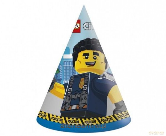 Czapeczki papierowe Lego City 6 szt