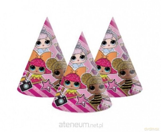 Czapeczki papierowe LOL Glitterati 6 szt