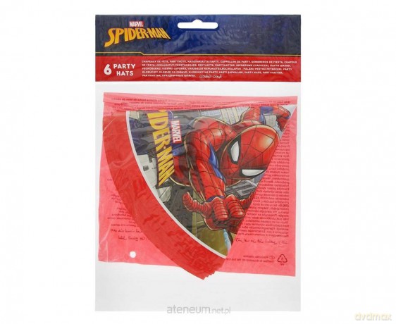 Czapeczki papierowe Spiderman Crime Fighter 6 szt
