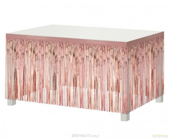Dekoracja na brzeg stołu różowo-złota 80x300 cm