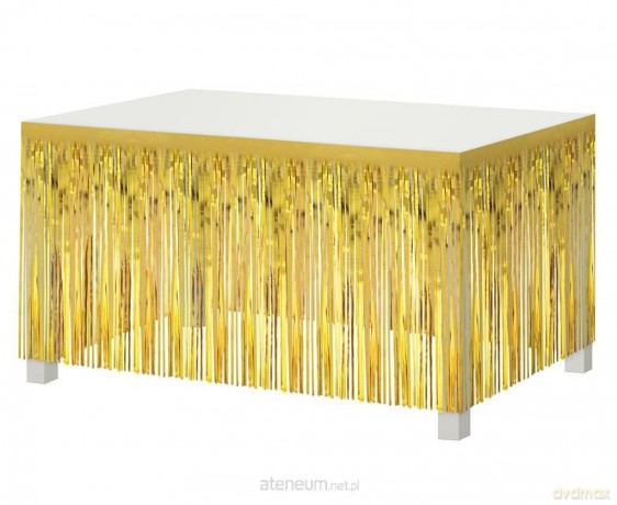 Dekoracja na brzeg stołu złota 80x300 cm