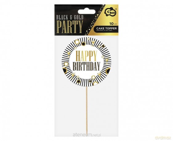 Dekoracja na tort B&G Party - Happy Birthday