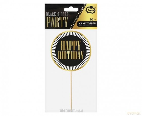 Dekoracja na tort B&G Party - Happy Birthday