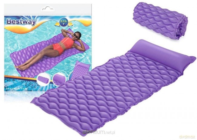 Dmuchany materac plażowy fioletowy 213x86 cm [SPORT]