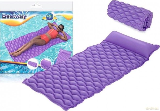 Dmuchany materac plażowy fioletowy 213x86 cm [SPORT]