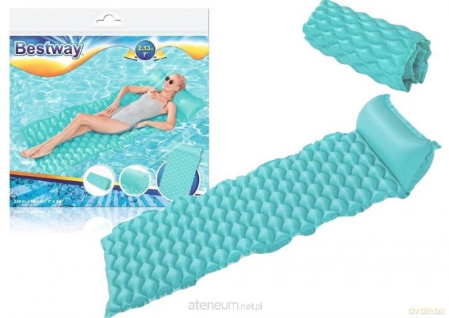 Dmuchany materac plażowy turkusowy 213x86 cm [SPORT]