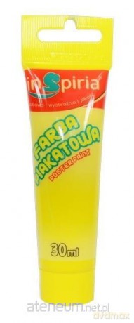 Farba plakatowa w tubie żółta 30ml